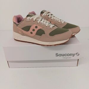 Saucony Men's Shadow 5000 Mushroom Low Top Sneakers - Tan/Olive